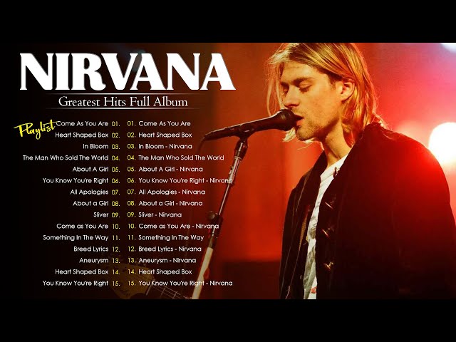 Nirvana Greatest Hits Full Album - Top 20 Songs Of Nirvana Playlist Of All Time