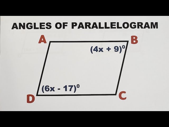 Angles of Parallelogram: Properties of Parallelogram