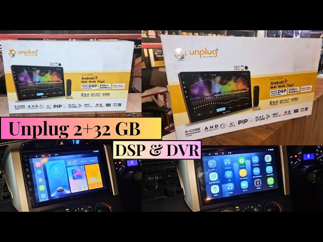 Unplug 2+32 GB 🔥 9 inch DSP & DVR Android | Front & Rear HD Camera |