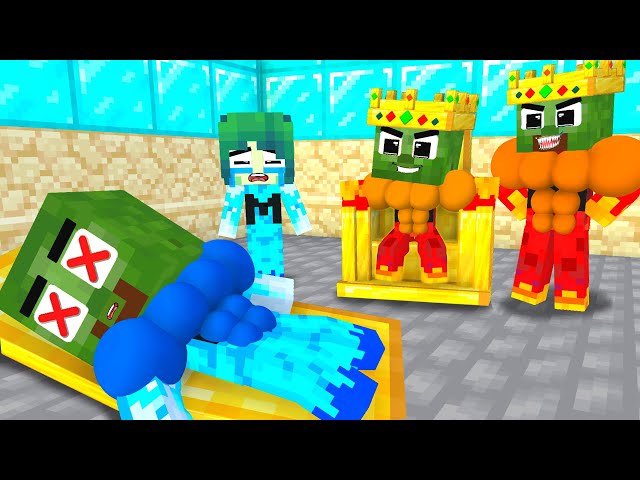 Monster School : Fice and Ice Baby Zombie Battle x Squid Game Doll - Minecraft Animation