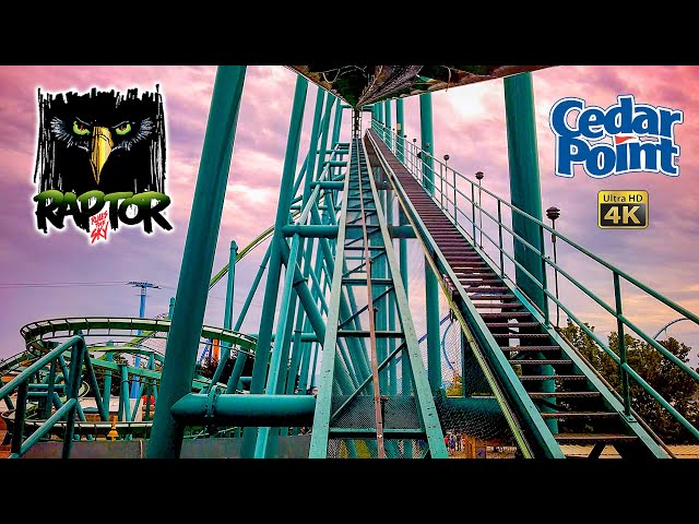 2022 Raptor Roller Coaster On Ride Front Seat 4K POV Cedar Point