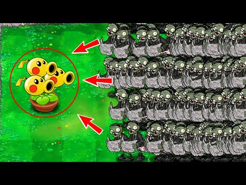 Plants vs Zombies Hack - All Pea vs Dr. Zomboss vs Zombies