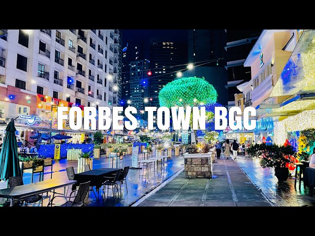 [4K] Forbes Town BGC Gorgeous Christmas Lights Walk!