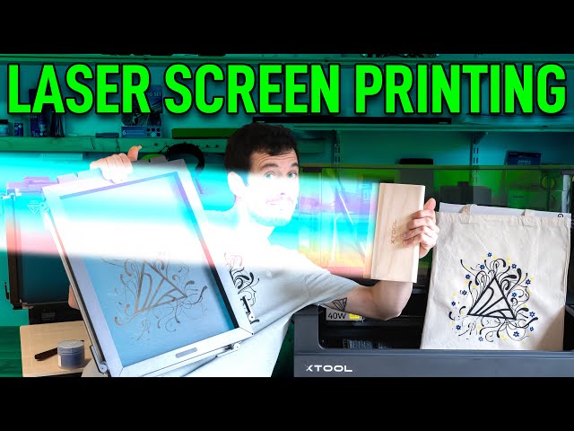 Screen Printing with a Laser Cutter? // xTool S1 40 Watt Laser Cutter + Screen Printer Kit