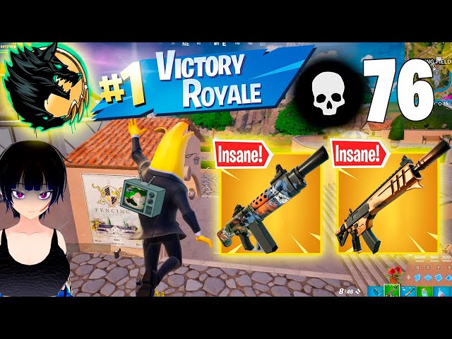 76 Elimination Solo vs Squads Wins | Girl Play Fortnite Chapter 5 Gameplay Season 2