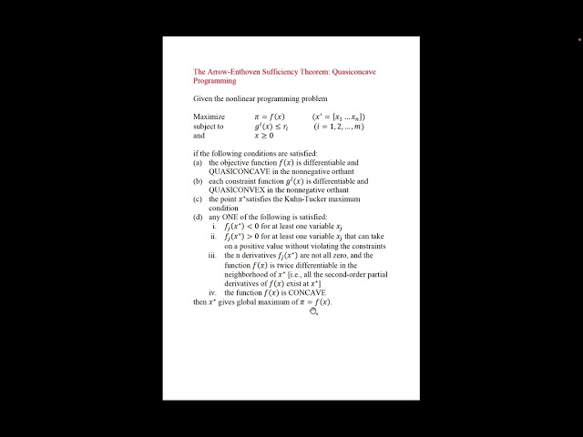 66. Sufficiency Theorems in Nonlinear Programming