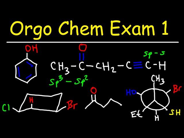Organic Chemistry Exam 1 - IUPAC Nomenclature, Resonance, Acids & Bases, Newman Projections