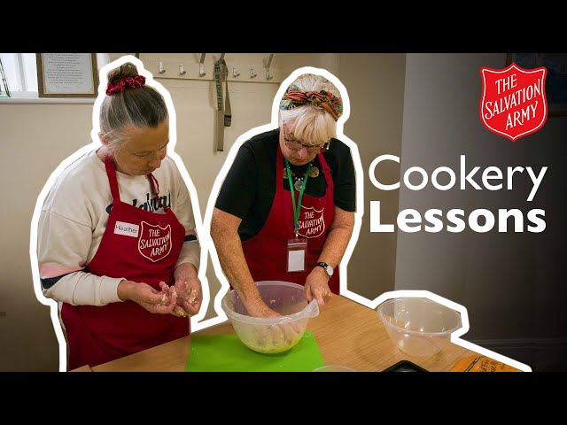 Cookery lessons at The Salvation Army