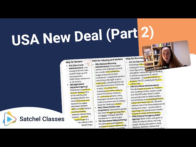 USA New Deal Part 2 | History | Satchel Classes