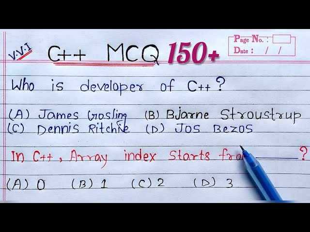 C++ important MCQs for Interview & Exams | इससे बाहर नही आयेंगे exam में
