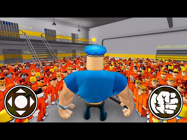 NEW SECRET MUSCLE BARRY vs 100 Players in Barry's Prison Run Roblox
