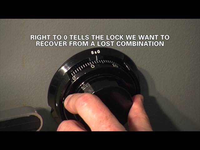 S&G 2740B Lock RECOVERY OF LOST COMBINATION