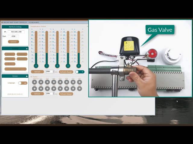 gas valve automatic control siren alarm by gas sensor KC868-COL