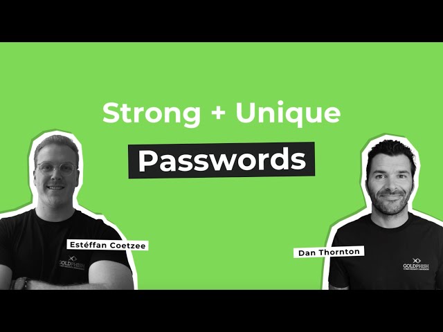 How to create strong passwords