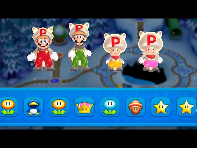 New Super Mario Bros. U Deluxe – Final Boss – 4 Players Walkthrough Co-Op