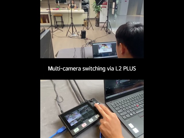 #livestreaming To realize a multi-camera setup with L2 PLUS video switcher and two 4K12X ptz cameras