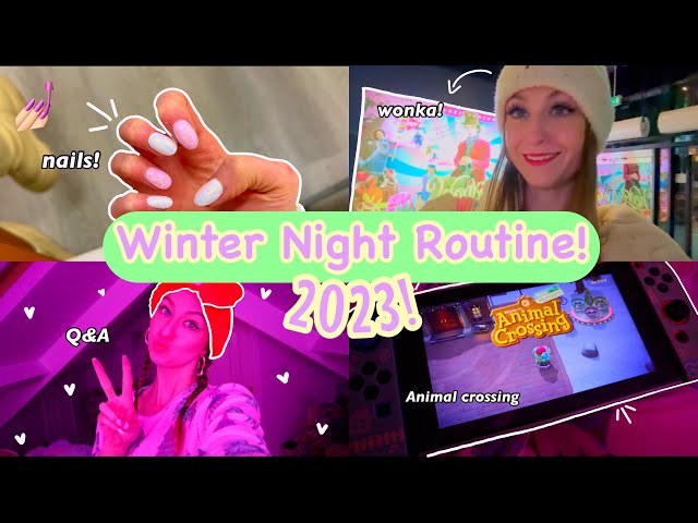 My *FESTIVE* Winter Night Routine 2023!!🥰❄️🎅🏻💅🏻 (nails, wonka, juicy q&a, animal crossing etc!☃️)