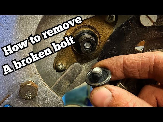 How to remove a broken blade bolt from a saw or miter saw.