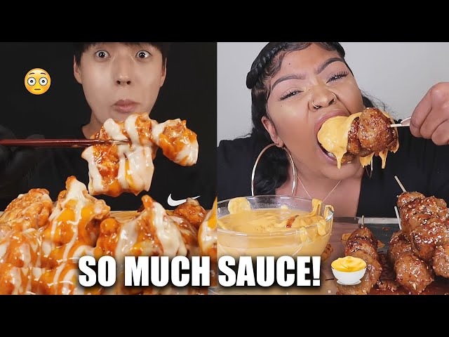 when mukbangers are eating SAUCE with a side of food