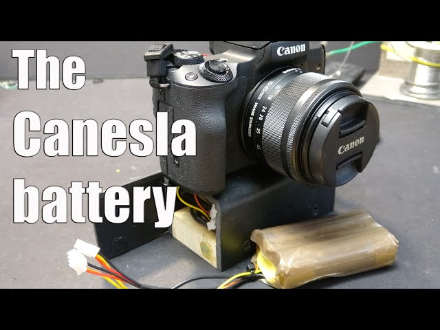 DIY Canon M50 Camera battery hack: Upgrade with Tesla model 3 -2170 cells