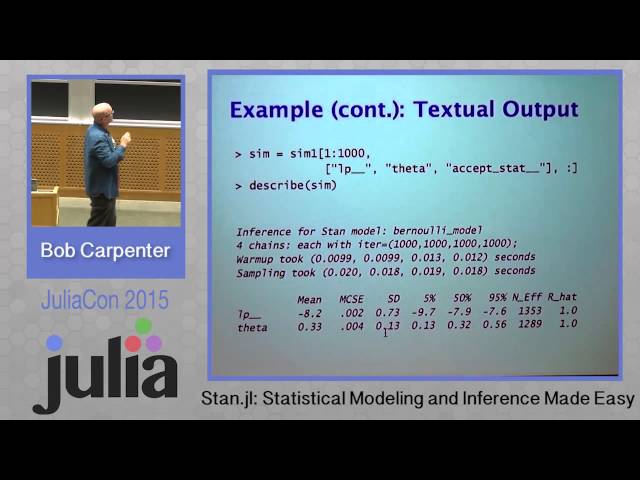 Bob Carpenter: Stan.jl - Statistical Modeling and Inference Made Easy