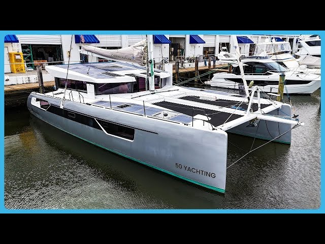 Windelo 50 - The ULTIMATE ELECTRIC Bluewater Catamaran? [4K Tour] Learning the Lines