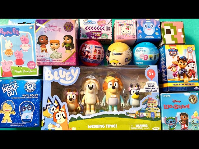 Unboxing Bluey toys, peppa pig, inside out, paw patrol and more
