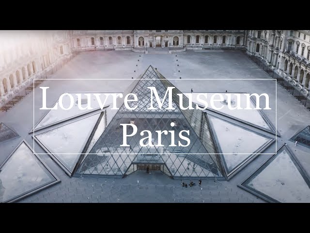 Drone Louvre Museum Paris France
