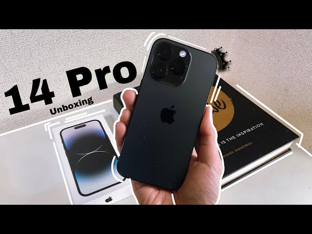 iPhone 14 Pro Space Black aesthetic unboxing 128Gb JAPAN | setup + camera test + MOFT accessories