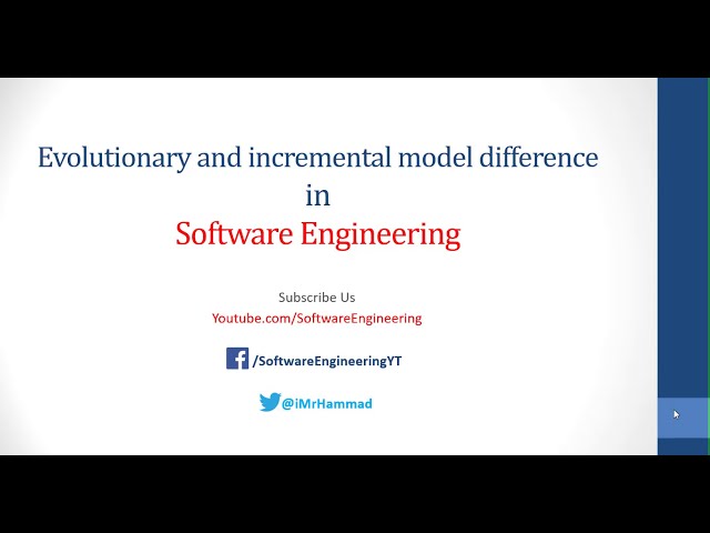 Evolutionary and Incremental difference in Software Engineering hindi/Urdu