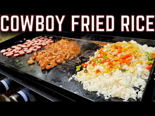 WHAT THE HECK IS COWBOY FRIED RICE? NEW GRIDDLE RECIPE YOU HAVE TO TRY! WE CAN'T STOP EATING THIS