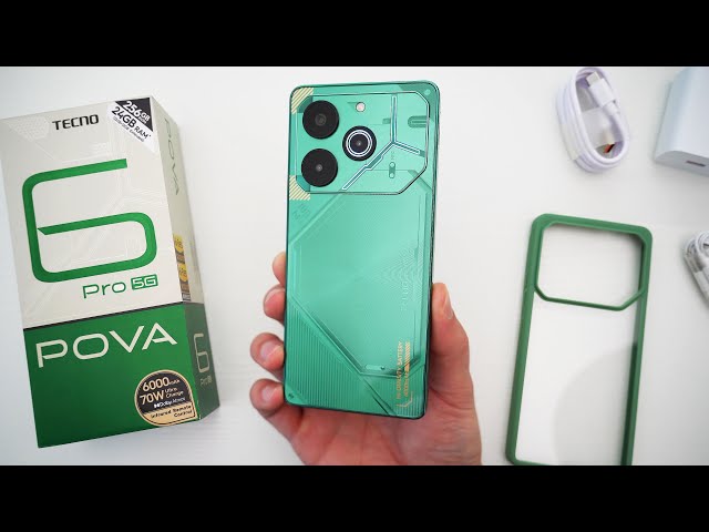 TECNO POVA 6 Pro 5G Unboxing, Hands-On  & First Impressions! (Comet Green)