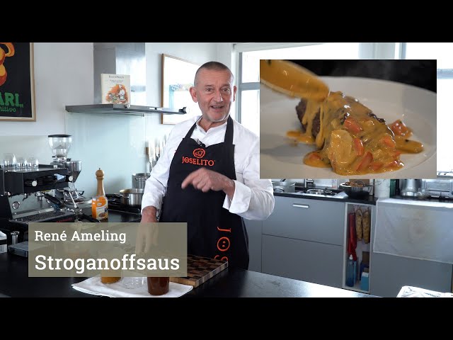 René Ameling prepares Stroganoff sauce