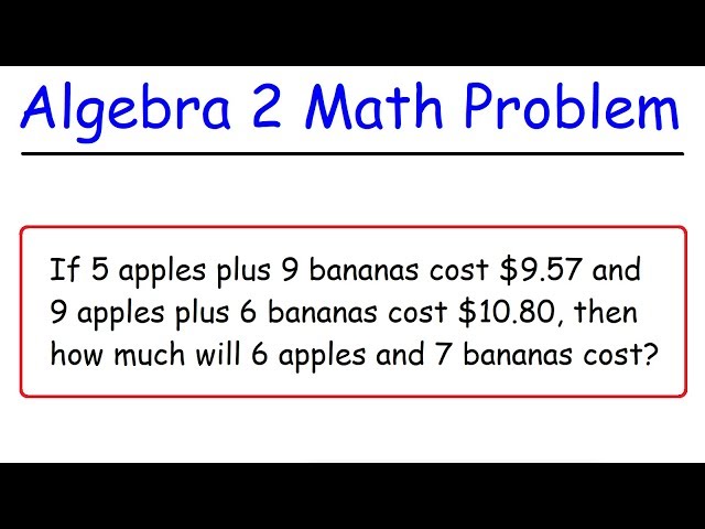 Algebra 2 Math Problem