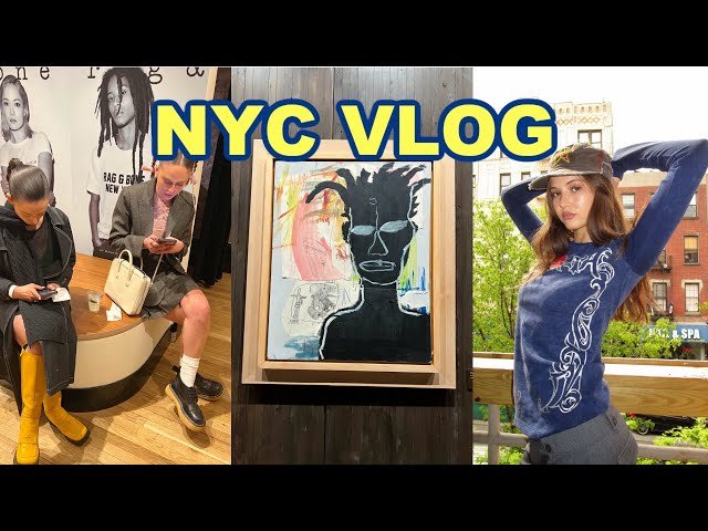 shopping and events with friends, Basquiat exhibit, mom visiting | NYC VLOG