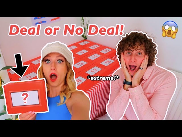 OPENING 18 MYSTERY *DEAL OR NO DEAL* BOXES FOR MY BF'S BIRTHDAY!!🤩✨(CAN HE WIN THE FERRARI?!🚗🫢)