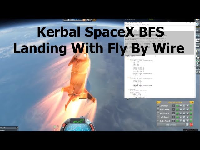 Simulating The BFS Descent 'Skydive' In KSP - Fly By Wire with kRPC