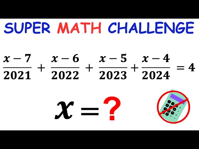 Singapore Math | Solve the rational equation | (Math Olympiad Training) | #math #maths #algebra