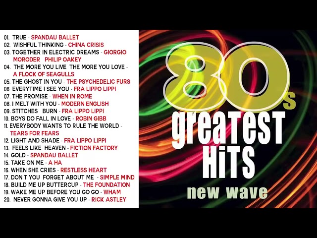 80's Greatest Hits New Wave || Spandau Ballet, China Crisis, Modern English, Tears for Fears