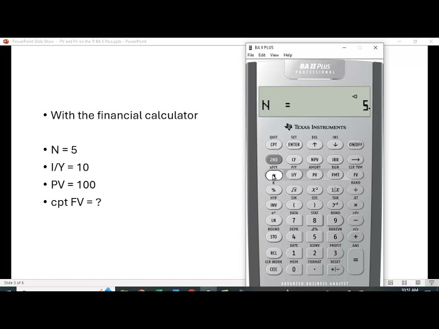 PV and FV on the TI BA II Plus Financial Calculator
