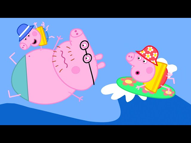 Peppa Pig's First Surfing Attempt | Family Kids Cartoon