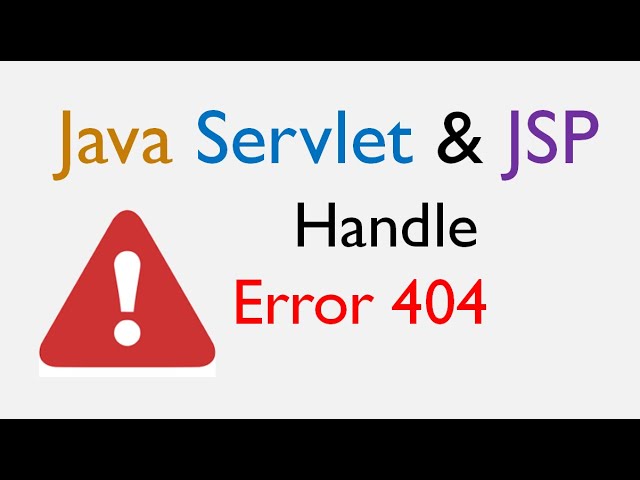 How to handle error 404 for Java web application