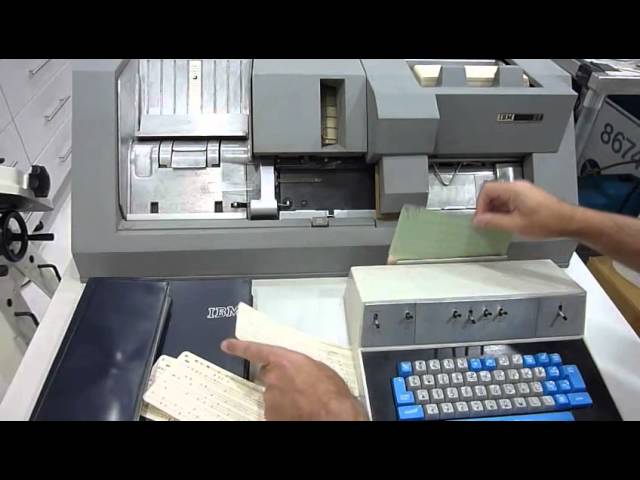 1964 IBM 029 Keypunch Card Punching Demonstration