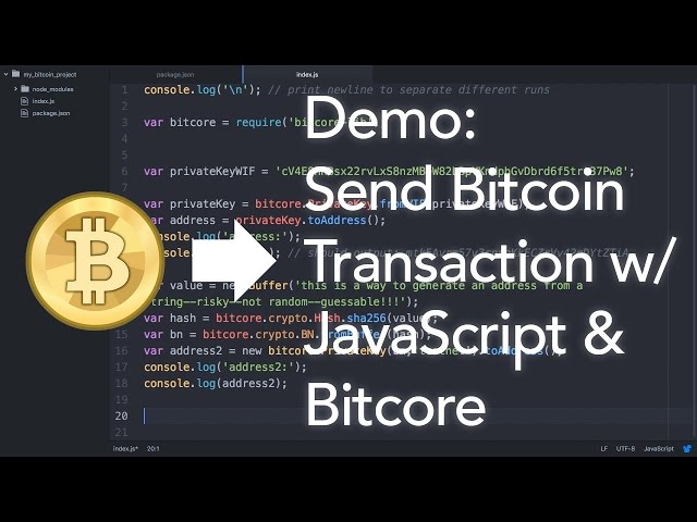 HowTo Send a Bitcoin Transaction with JavaScript & Bitcore