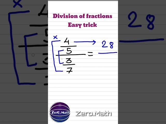 How to divide fractions #maths #shorts #addition #fraction #division #youtubeshorts