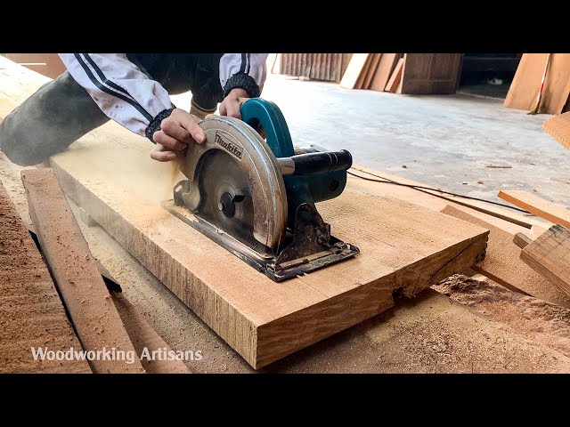 Young Carpenter's Amazing Woodworking Skills - Making A Bed Out Of Hardwood Is Absolutely Perfect