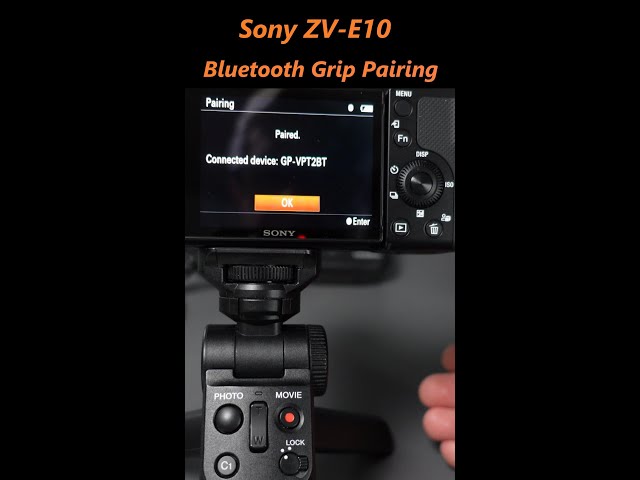 Sony ZV-E10 Pairing with GP-VPT2BT Bluetooth Grip #Shorts