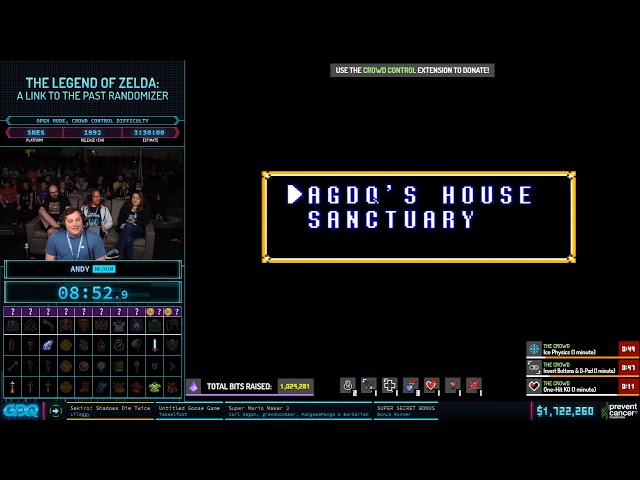 AGDQ2020 - Games Done Quick | The Legend of Zelda Link to the Past Randomizer Crowd Control by Andy