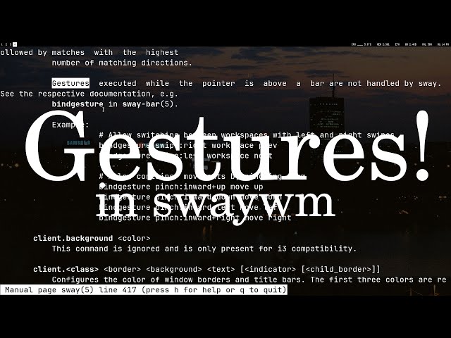 Swaywm now has gestures!