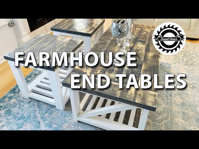 How to build a Farmhouse End Table. Step by Step Instruction. DIY